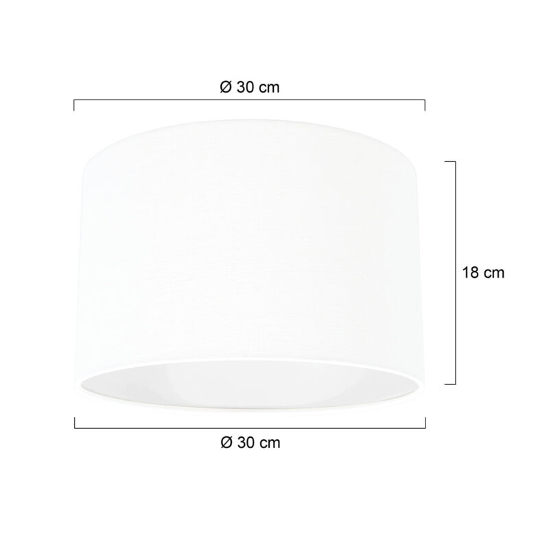 Moderne lampenkap witte stof Steinhauer  - Ø 30 cm - Afbeelding 6