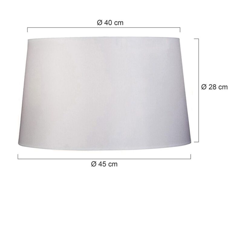 Moderne witte stoffen lampenkap Steinhauer  - Ø 45 cm - Afbeelding 4