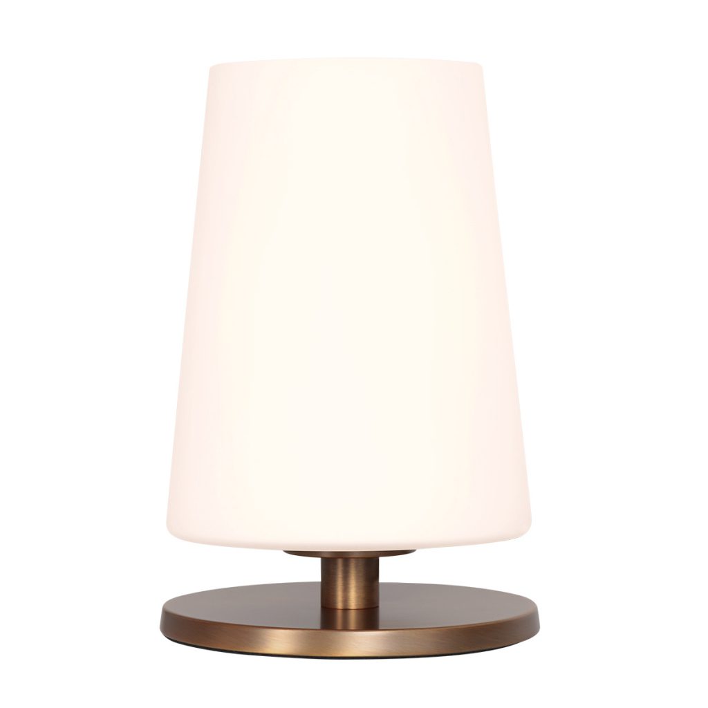 Klassieke melkglas tafellamp brons Steinhauer Ancilla - Afbeelding 2