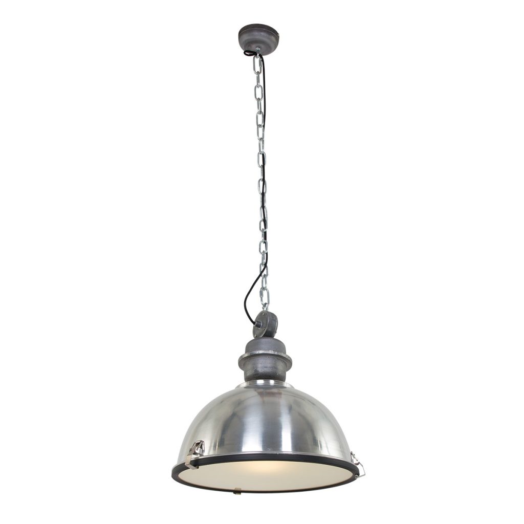 Robuuste stalen hanglamp koepelvorm metaal/glas Steinhauer Bikkel - Afbeelding 2