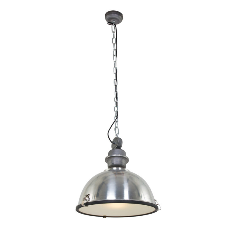 Robuuste stalen hanglamp koepelvorm metaal/glas Steinhauer Bikkel - Afbeelding 2