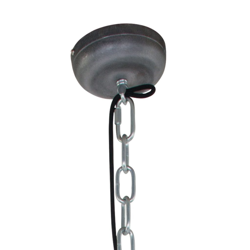Robuuste stalen hanglamp koepelvorm metaal/glas Steinhauer Bikkel - Afbeelding 11