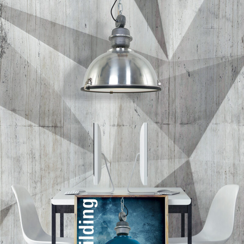 Robuuste stalen hanglamp koepelvorm metaal/glas Steinhauer Bikkel - Afbeelding 3