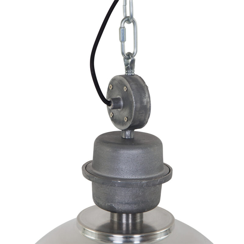 Robuuste stalen hanglamp koepelvorm metaal/glas Steinhauer Bikkel - Afbeelding 4