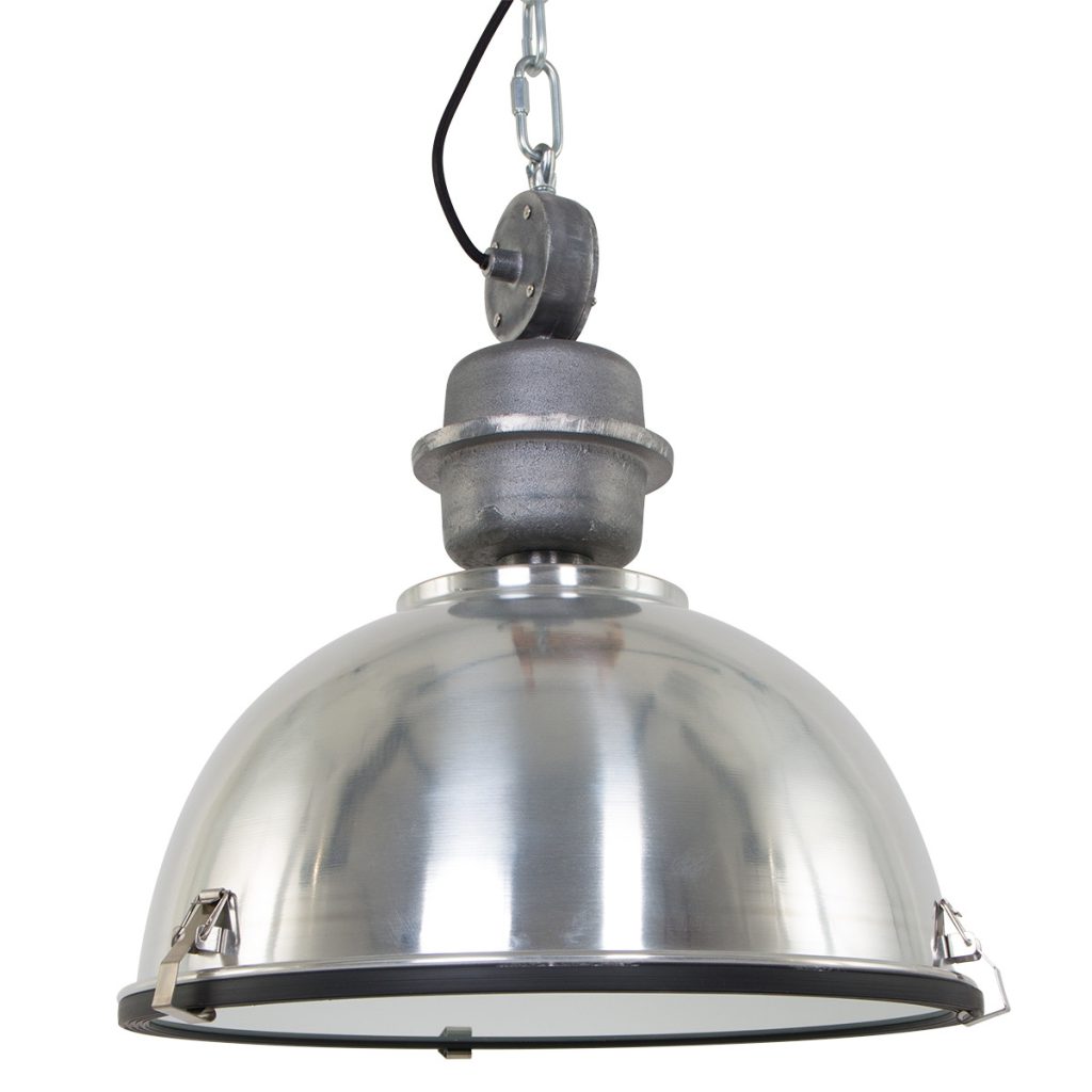 Robuuste stalen hanglamp koepelvorm metaal/glas Steinhauer Bikkel - Afbeelding 5