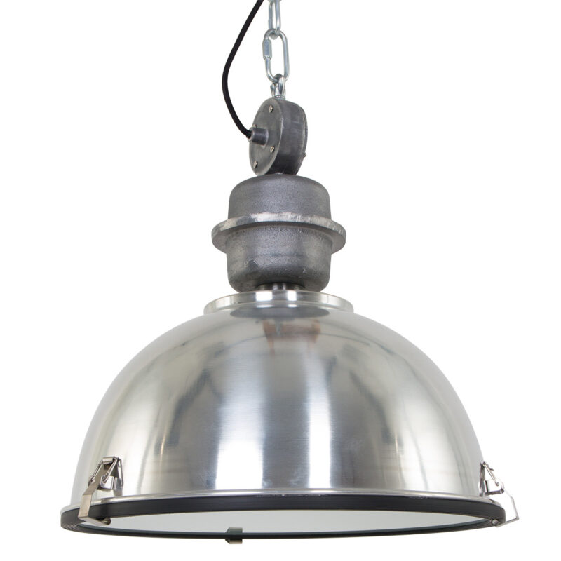 Robuuste stalen hanglamp koepelvorm metaal/glas Steinhauer Bikkel - Afbeelding 5