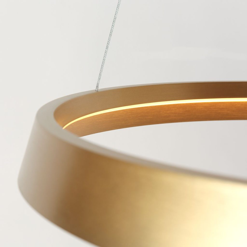 Gouden Cirkelvormige Hanglamp LED Steinhauer Ringlux - Afbeelding 3