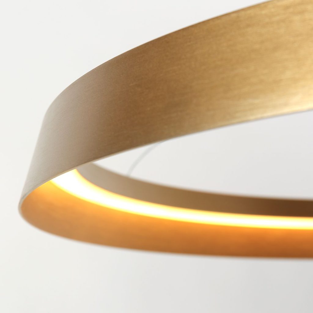 Gouden Cirkelvormige Hanglamp LED Steinhauer Ringlux - Afbeelding 4