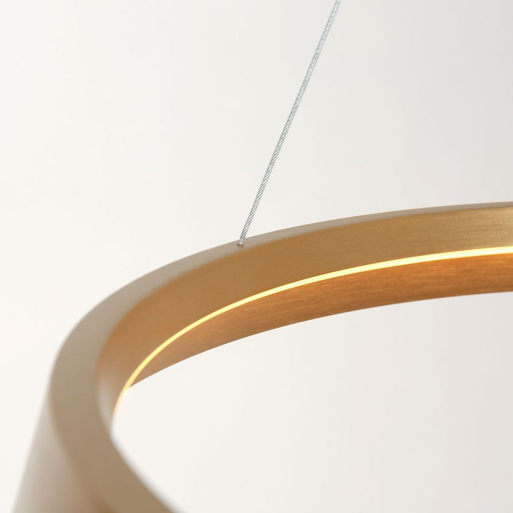 Gouden Cirkelvormige Hanglamp LED Steinhauer Ringlux - Afbeelding 5