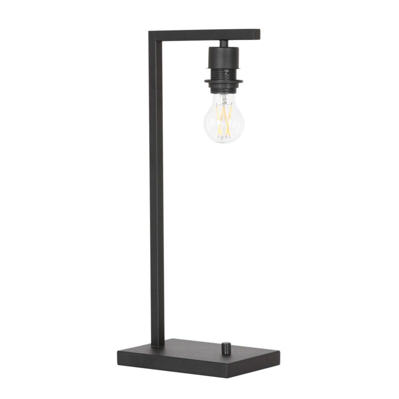 Grijze schemerlamp met zwart armatuur Steinhauer Stang - Afbeelding 3