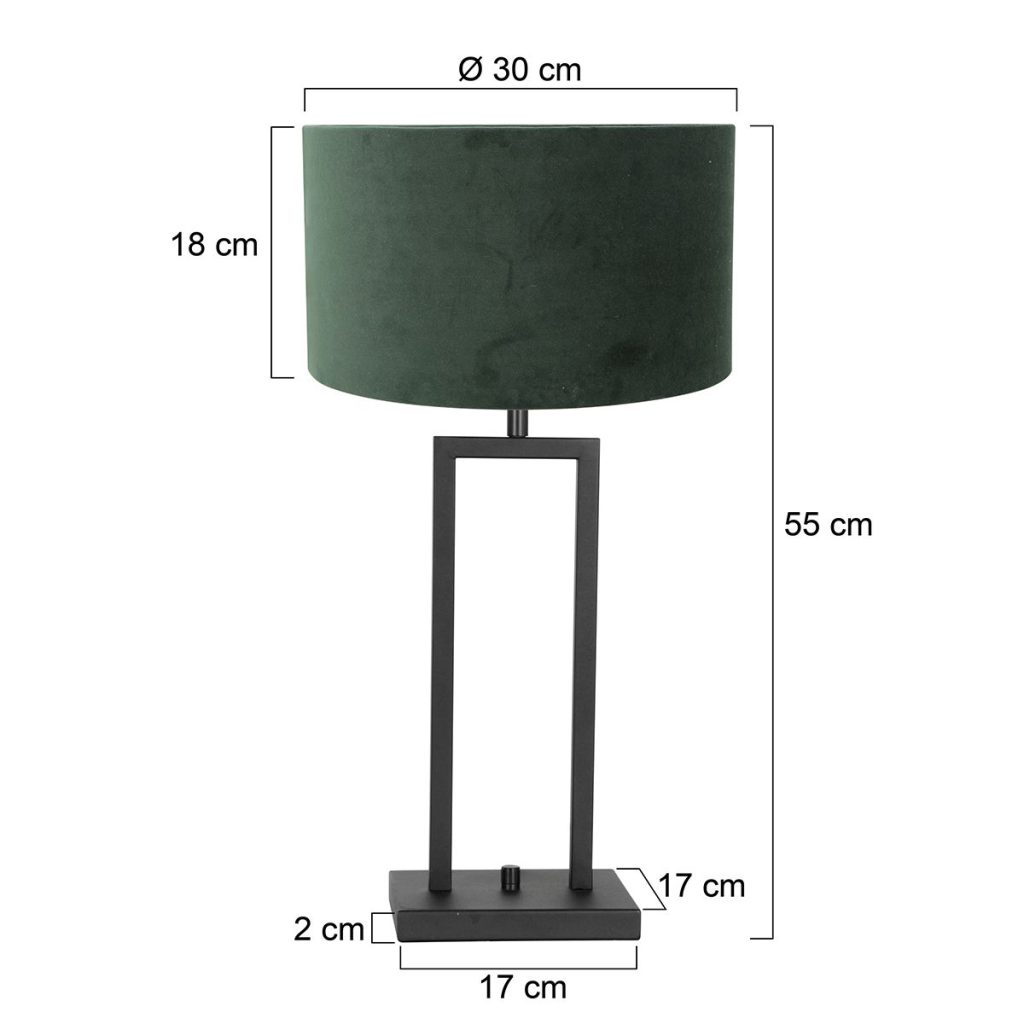 Groene tafellamp met zwarte voet Steinhauer Stang - Afbeelding 6