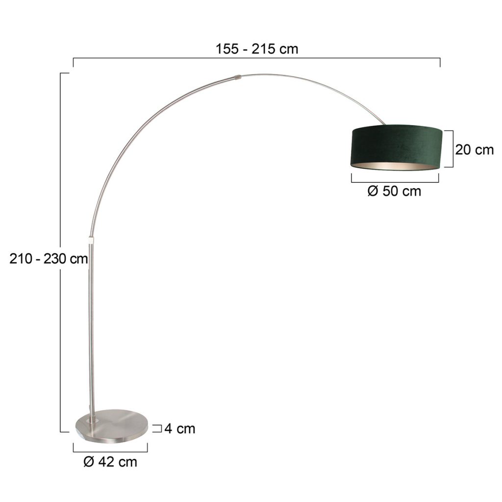 Grote booglamp met lampenkap Steinhauer Sparkled light - Afbeelding 6
