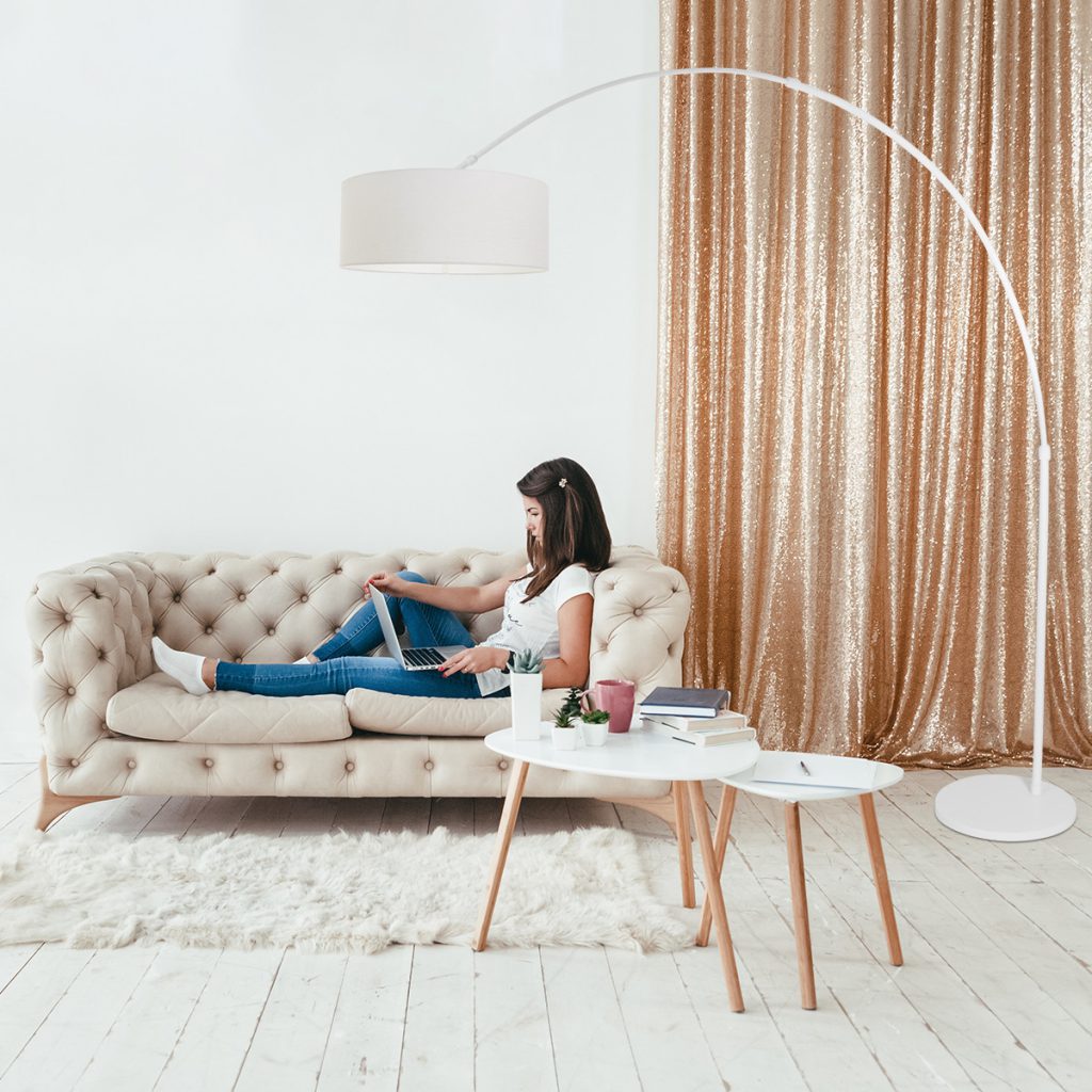 Grote booglamp met witte kap Steinhauer Sparkled light - Afbeelding 3