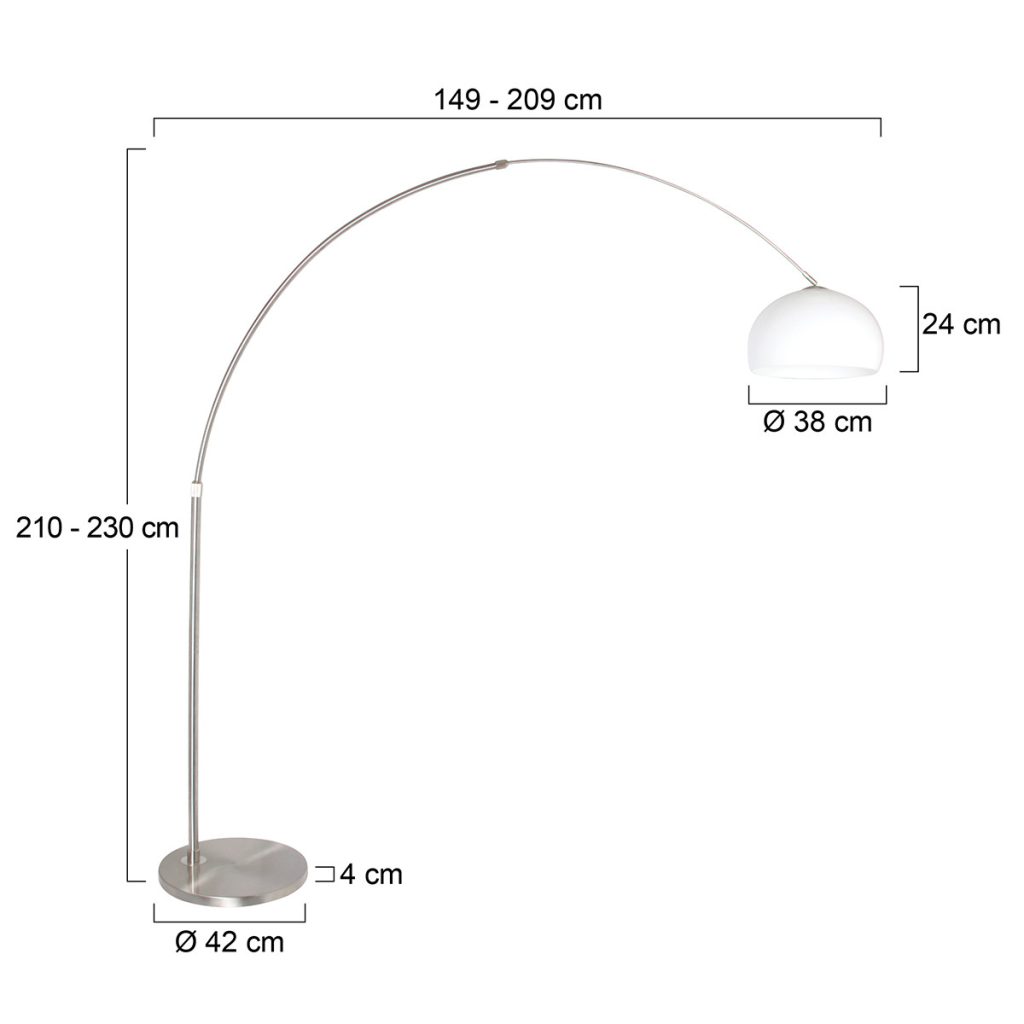 Moderne stalen vloerlamp metaal Steinhauer Sparkled light - Afbeelding 7