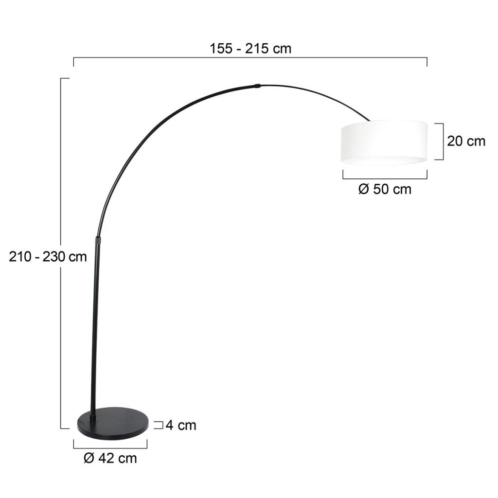 Trendy zwarte metalen vloerlamp Steinhauer Sparkled light - Afbeelding 6