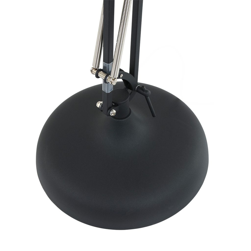 Industriële zwarte metalen vloerlamp knikarm Mexlite Office magna - Afbeelding 12