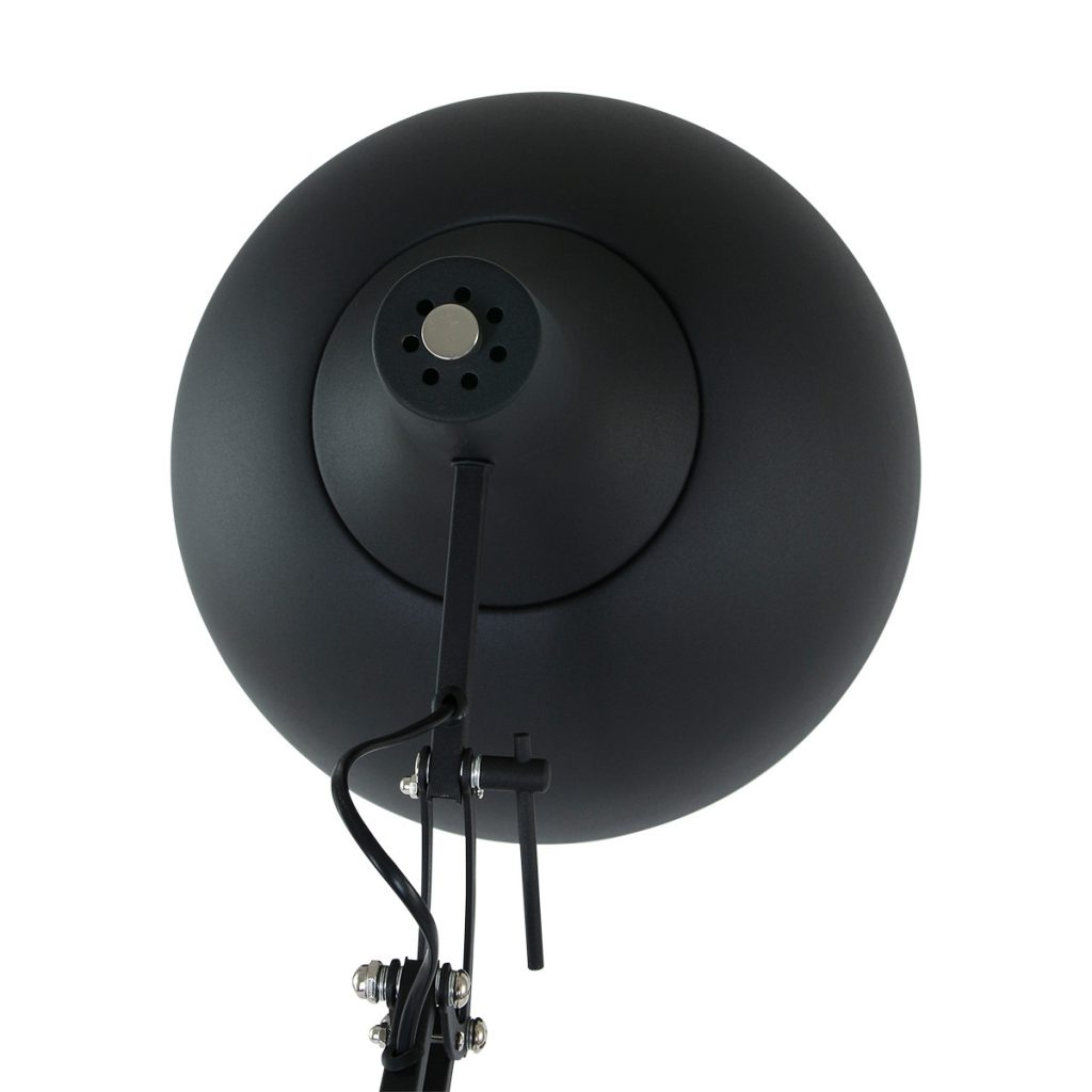 Industriële zwarte metalen vloerlamp knikarm Mexlite Office magna - Afbeelding 5