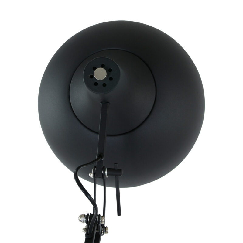 Industriële zwarte metalen vloerlamp knikarm Mexlite Office magna - Afbeelding 5