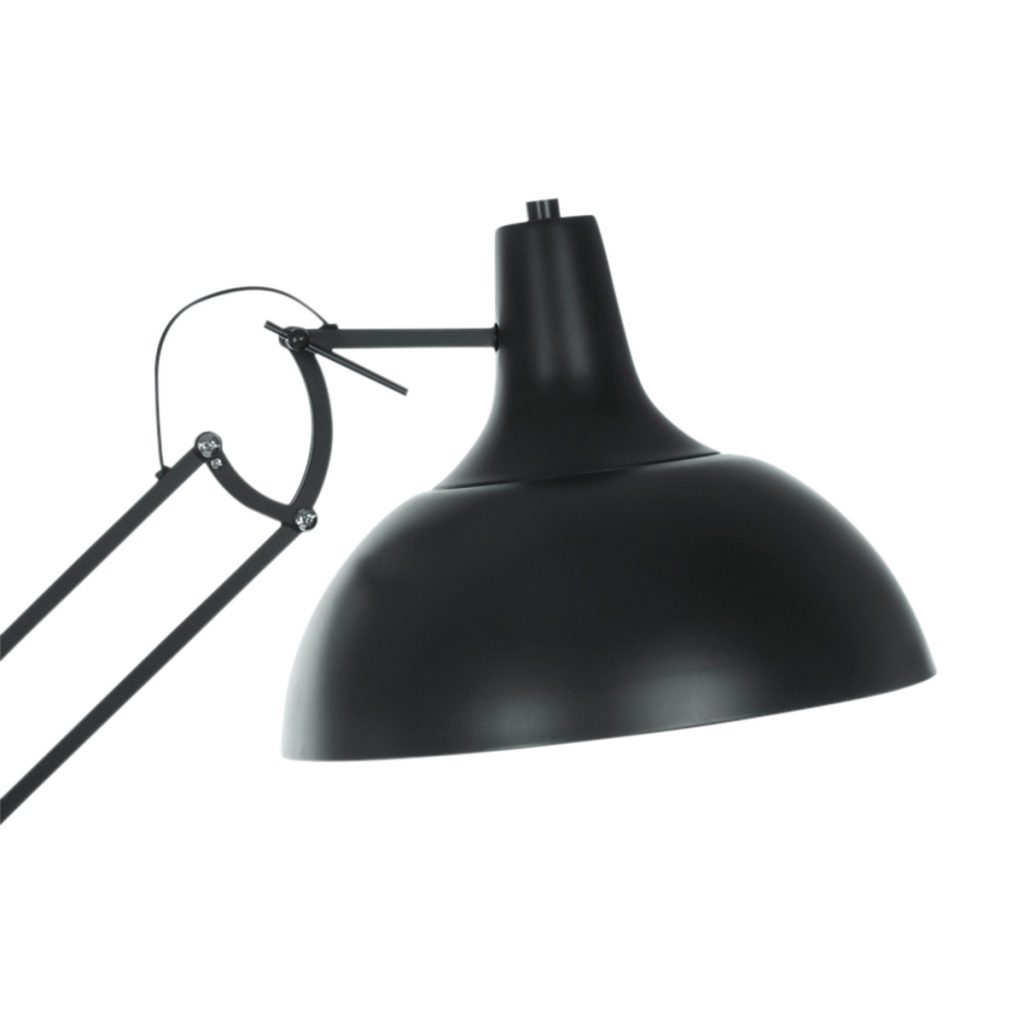 Industriële zwarte metalen vloerlamp knikarm Mexlite Office magna - Afbeelding 6
