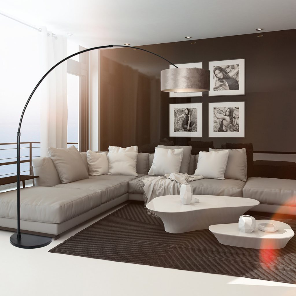 Grote vloerlamp met verstelbare boog Steinhauer Sparkled light - Afbeelding 3