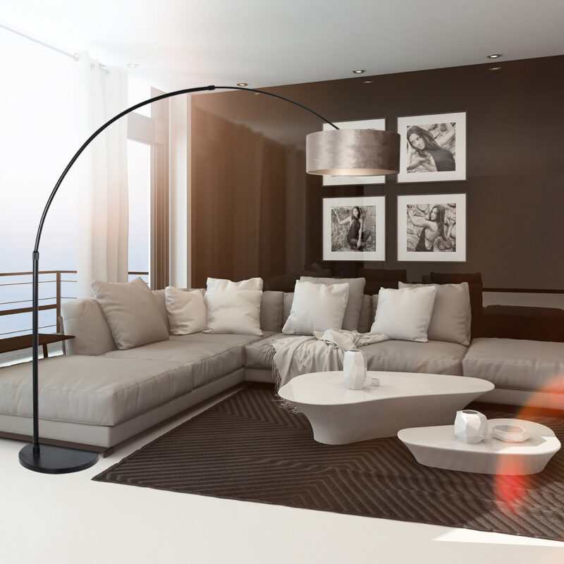 Grote vloerlamp met verstelbare boog Steinhauer Sparkled light - Afbeelding 3
