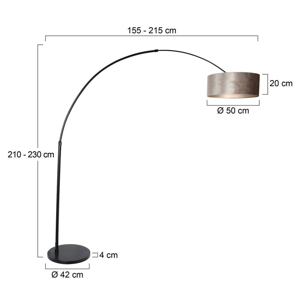 Grote vloerlamp met verstelbare boog Steinhauer Sparkled light - Afbeelding 7