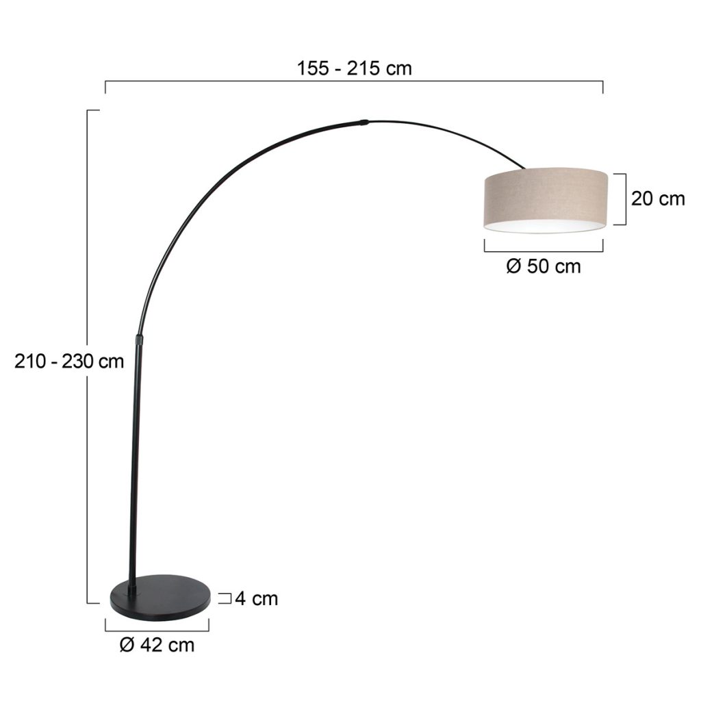 Grote vloerlamp Steinhauer Sparkled light - Afbeelding 6