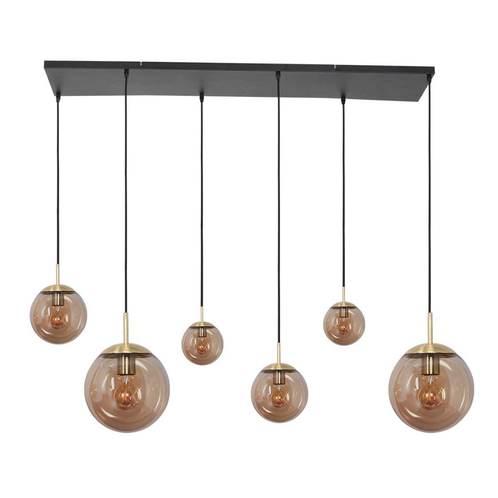 Klassieke amberkleurige glazen hanglamp Steinhauer Bollique led - Afbeelding 15