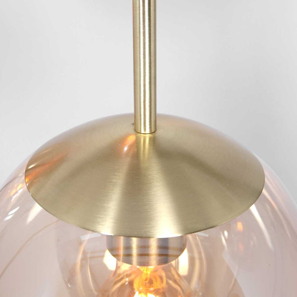 Klassieke amberkleurige glazen hanglamp Steinhauer Bollique led - Afbeelding 4