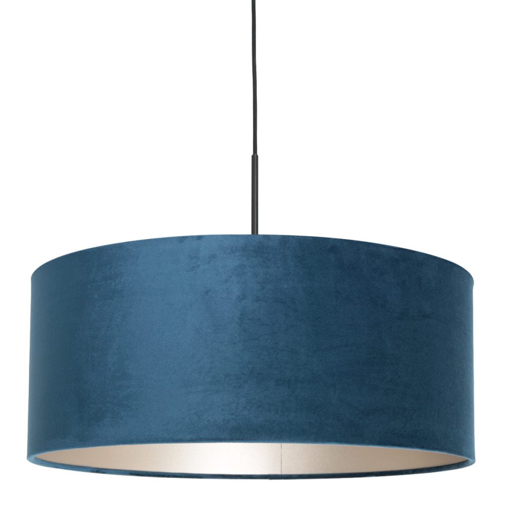hanglamp-met-blauwe-kap-steinhauer-sparkled-light-8248zw