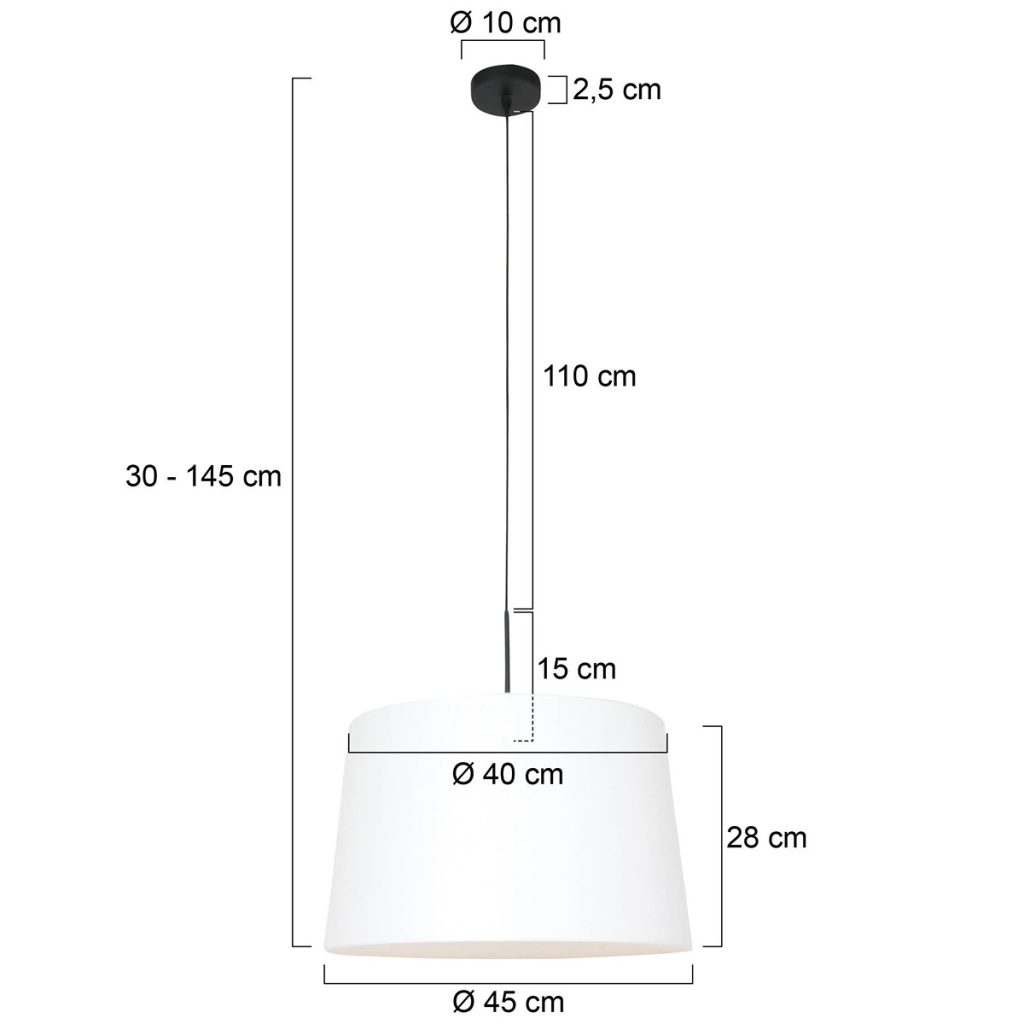 Hanglamp met effen witte kap Steinhauer Sparkled light - Afbeelding 6