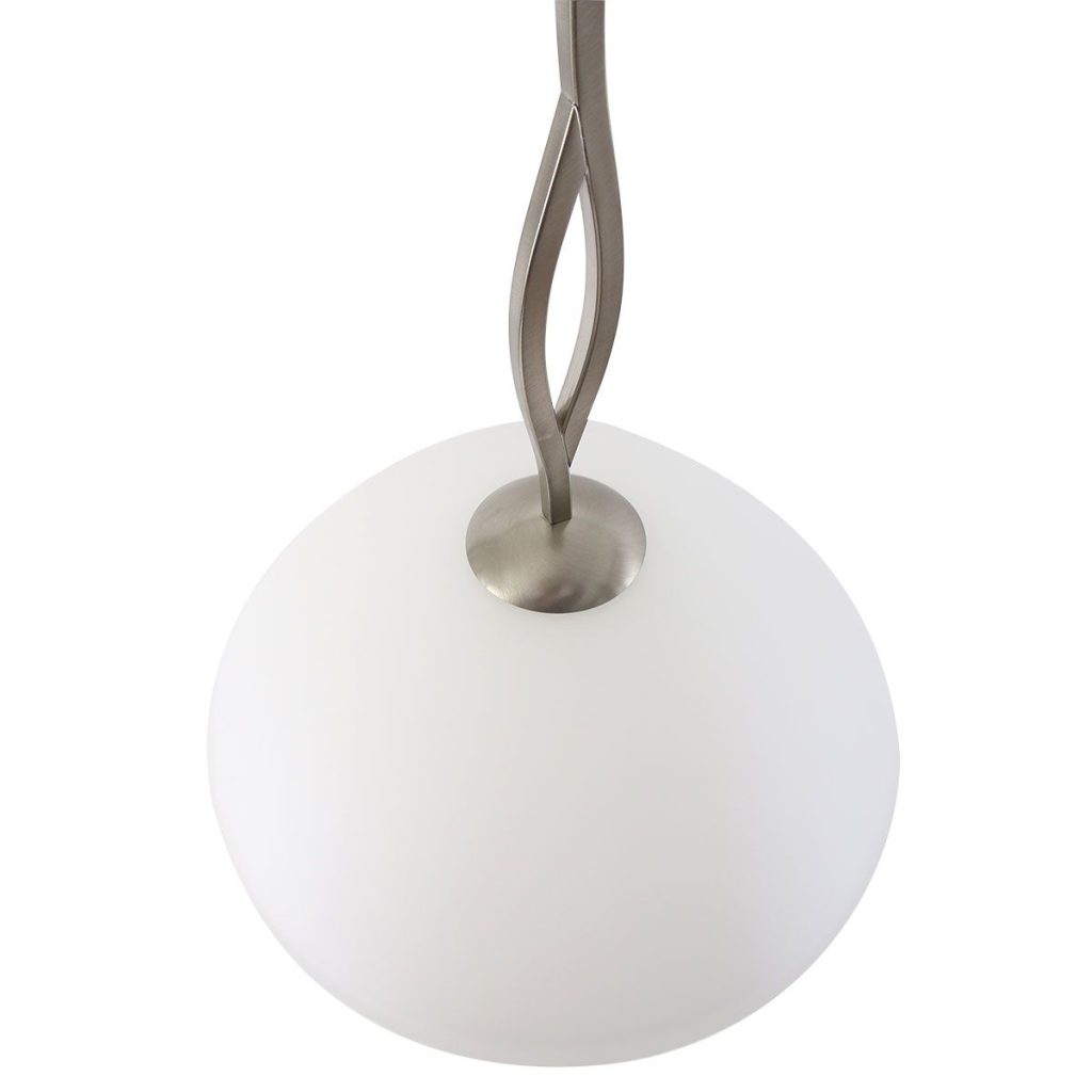 Klassieke stalen hanglamp melkglas kap Steinhauer Capri - Afbeelding 11