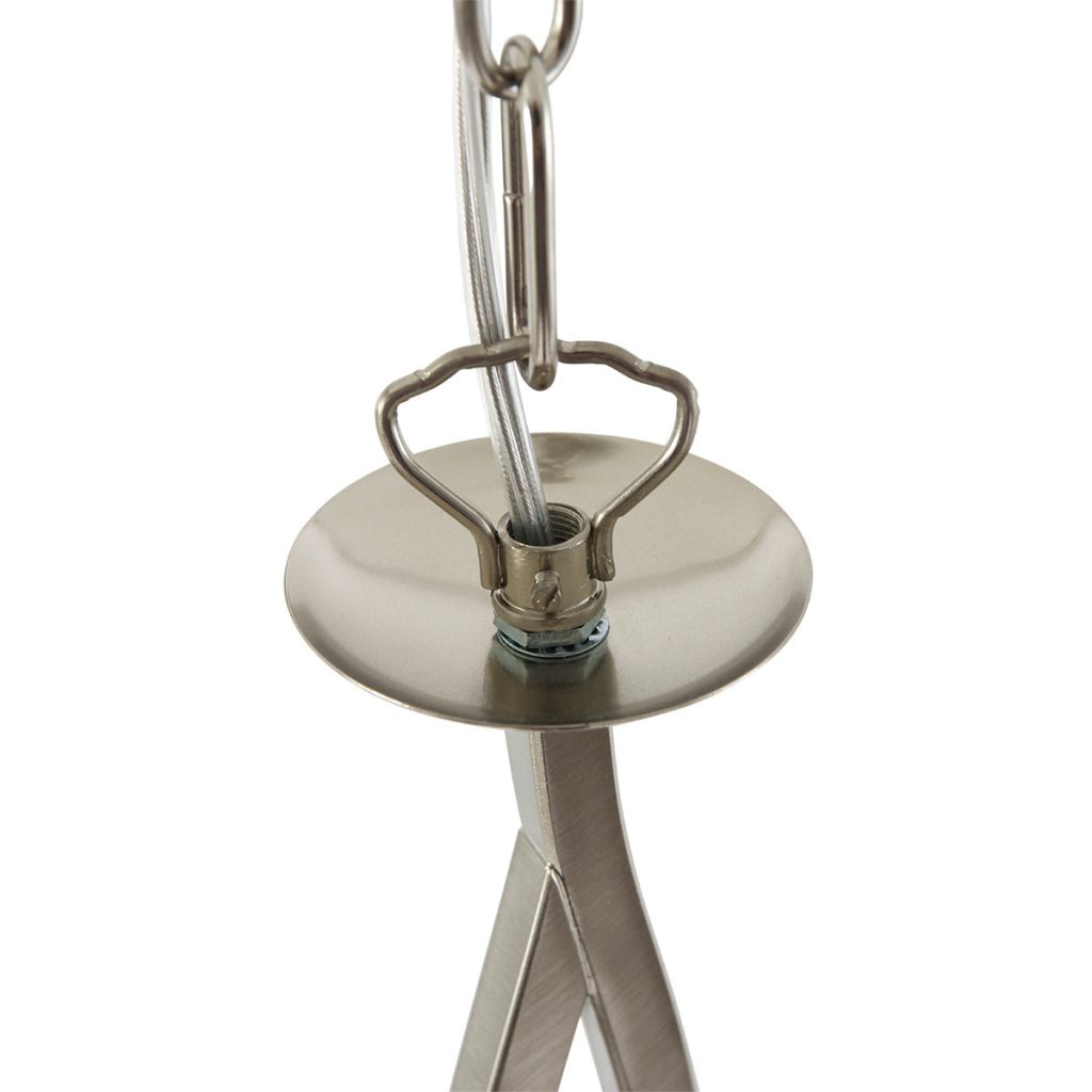 Klassieke stalen hanglamp melkglas kap Steinhauer Capri - Afbeelding 4