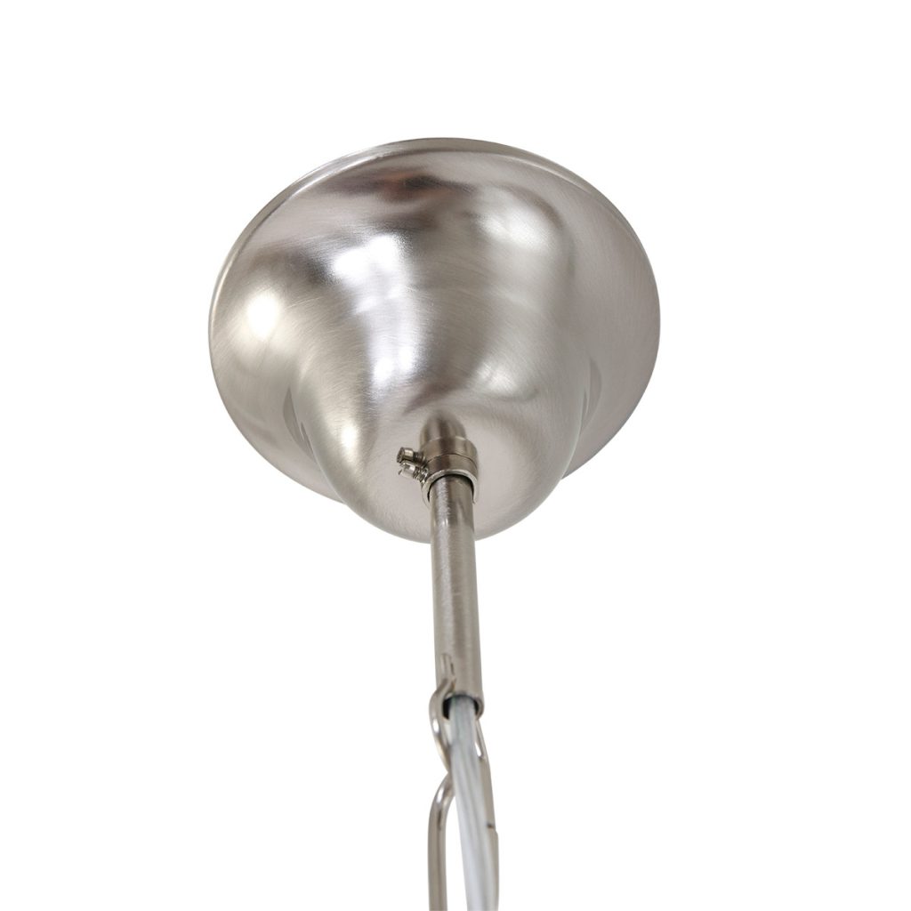 Klassieke stalen hanglamp melkglas kap Steinhauer Capri - Afbeelding 6