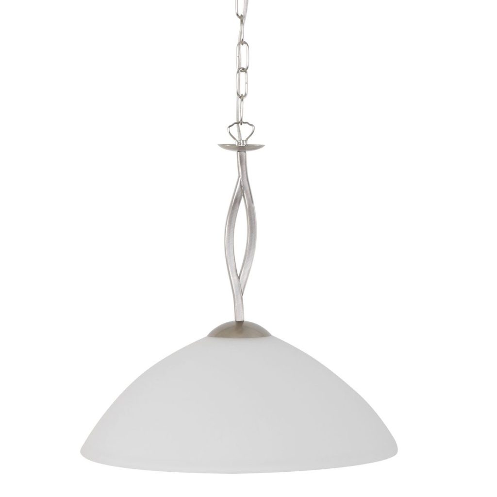 Klassieke stalen hanglamp melkglas kap Steinhauer Capri - Afbeelding 10