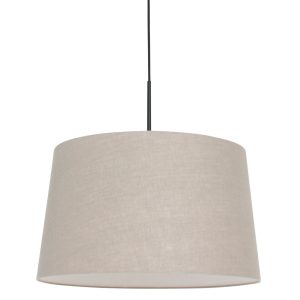 hanglamp-met-linnen-taupe-kap-steinhauer-sparkled-light-8191zw