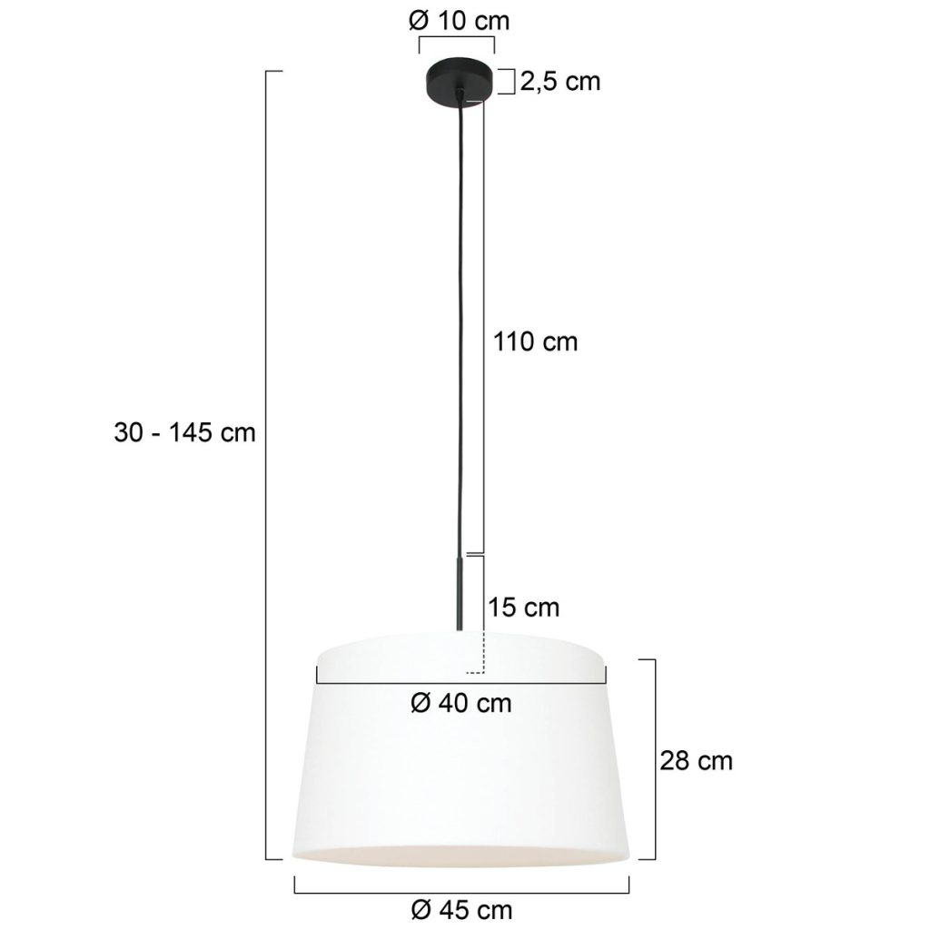 Hanglamp met linnen witte kap Steinhauer Sparkled light - Afbeelding 6