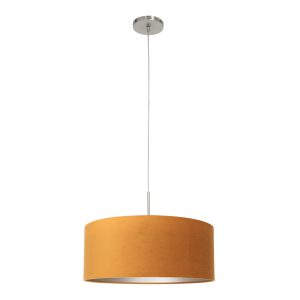 hanglamp-met-rond-okergele-kap-steinhauer-sparkled-light-8150st-1