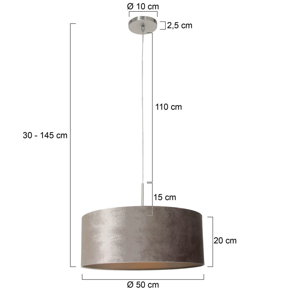 Hanglamp met ronde zilveren kap Steinhauer Sparkled light - Afbeelding 6