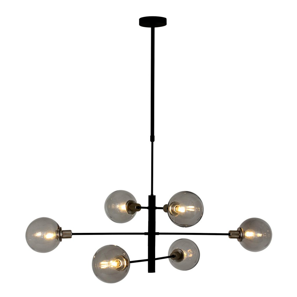 Hanglamp met rookglazen bollen Steinhauer Constellation - Afbeelding 12