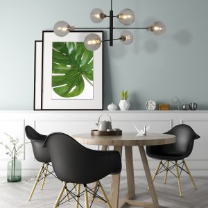 Hanglamp met rookglazen bollen Steinhauer Constellation