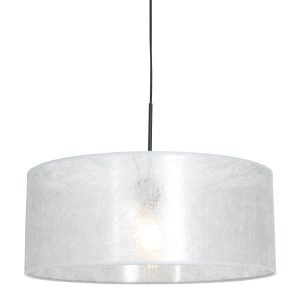 hanglamp-met-zilveren-sizoflor-kap-steinhauer-sparkled-light-8153zw