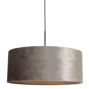 hanglamp-met-zilveren-velvet-kap-steinhauer-sparkled-light-8157zw