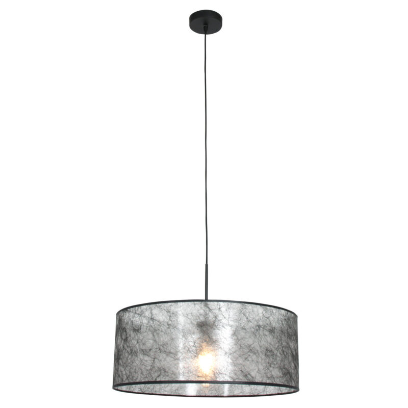 Hanglamp met zwarte sizoflor kap Steinhauer Sparkled light - Afbeelding 2
