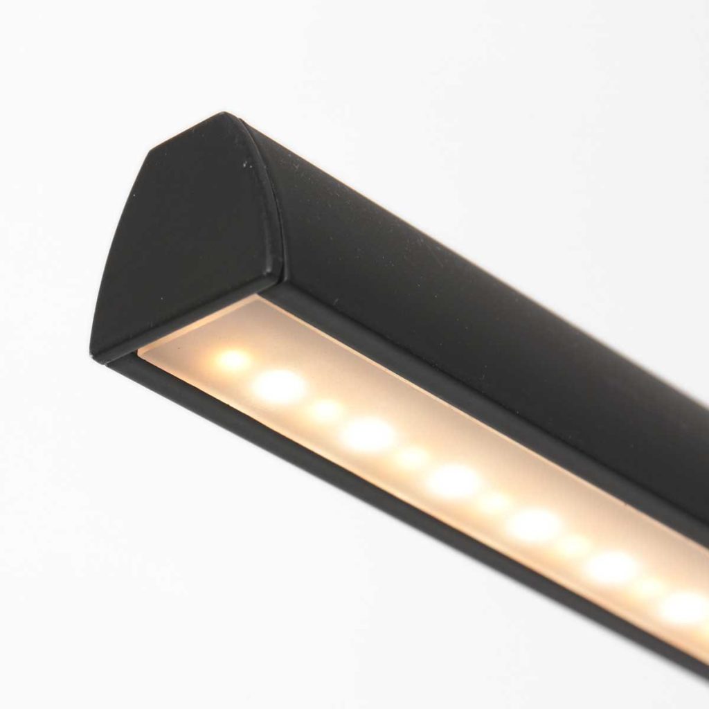 Zwarte minimalistische glasplaat hanglamp  Steinhauer Profilo - Afbeelding 11