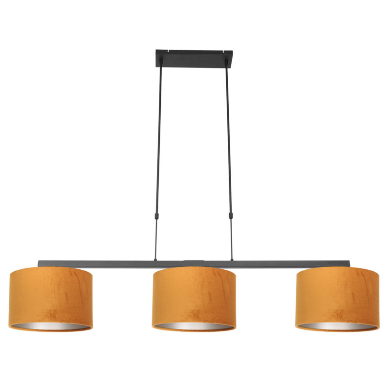 steinhauer-hanglamp-stang-zwart-metaalveloursstof-groteeettafellamp-e27-3460zw-1