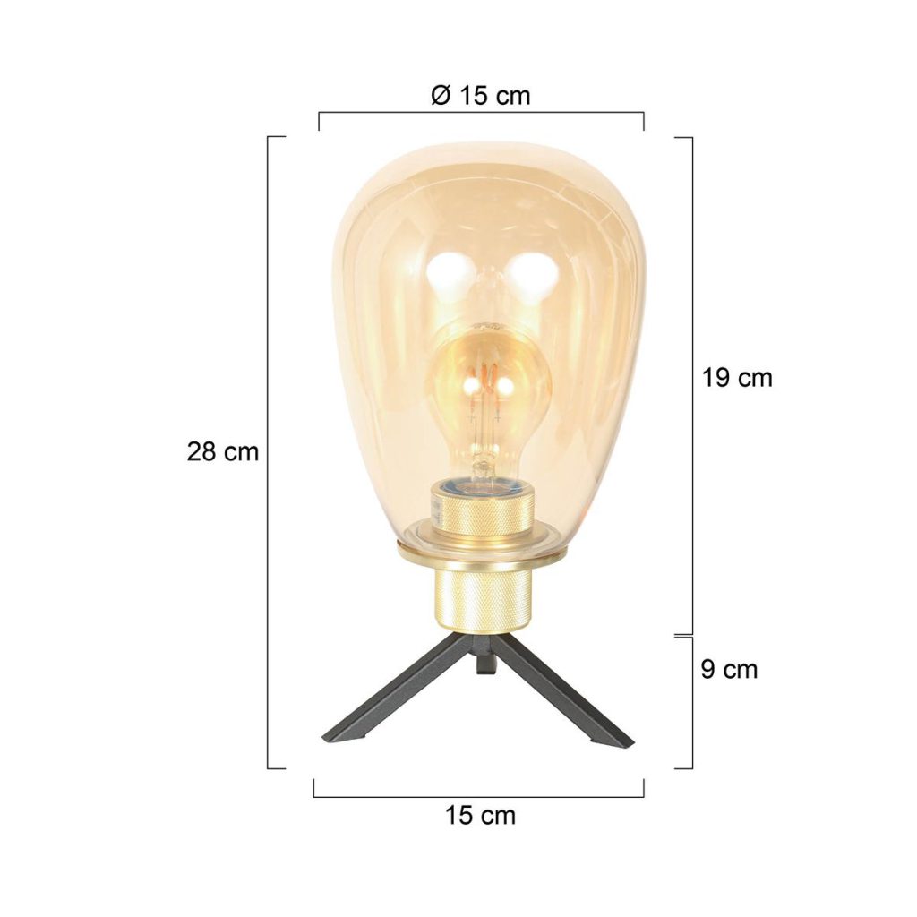 Hoge tafellamp met roseglas Steinhauer Reflexion - Afbeelding 6