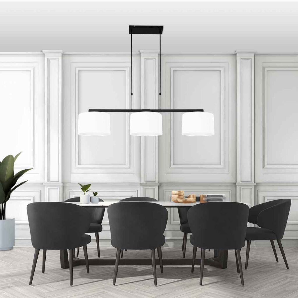 Moderne zwarte hanglamp metaal Steinhauer Stang - Afbeelding 3