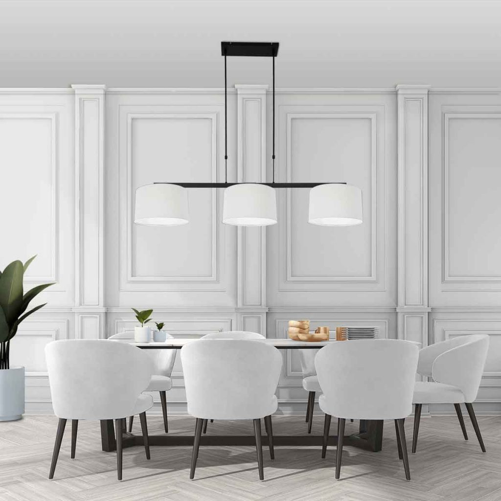 Moderne zwarte metalen hanglamp Steinhauer Stang - Afbeelding 3
