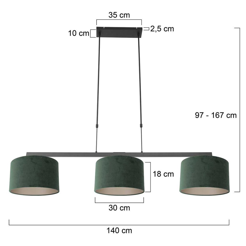 Moderne hanglamp metaal zwart Steinhauer Stang - Afbeelding 7